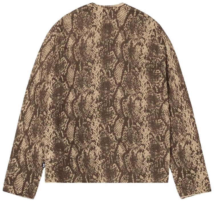 Stussy Python Knit Crew Khaki