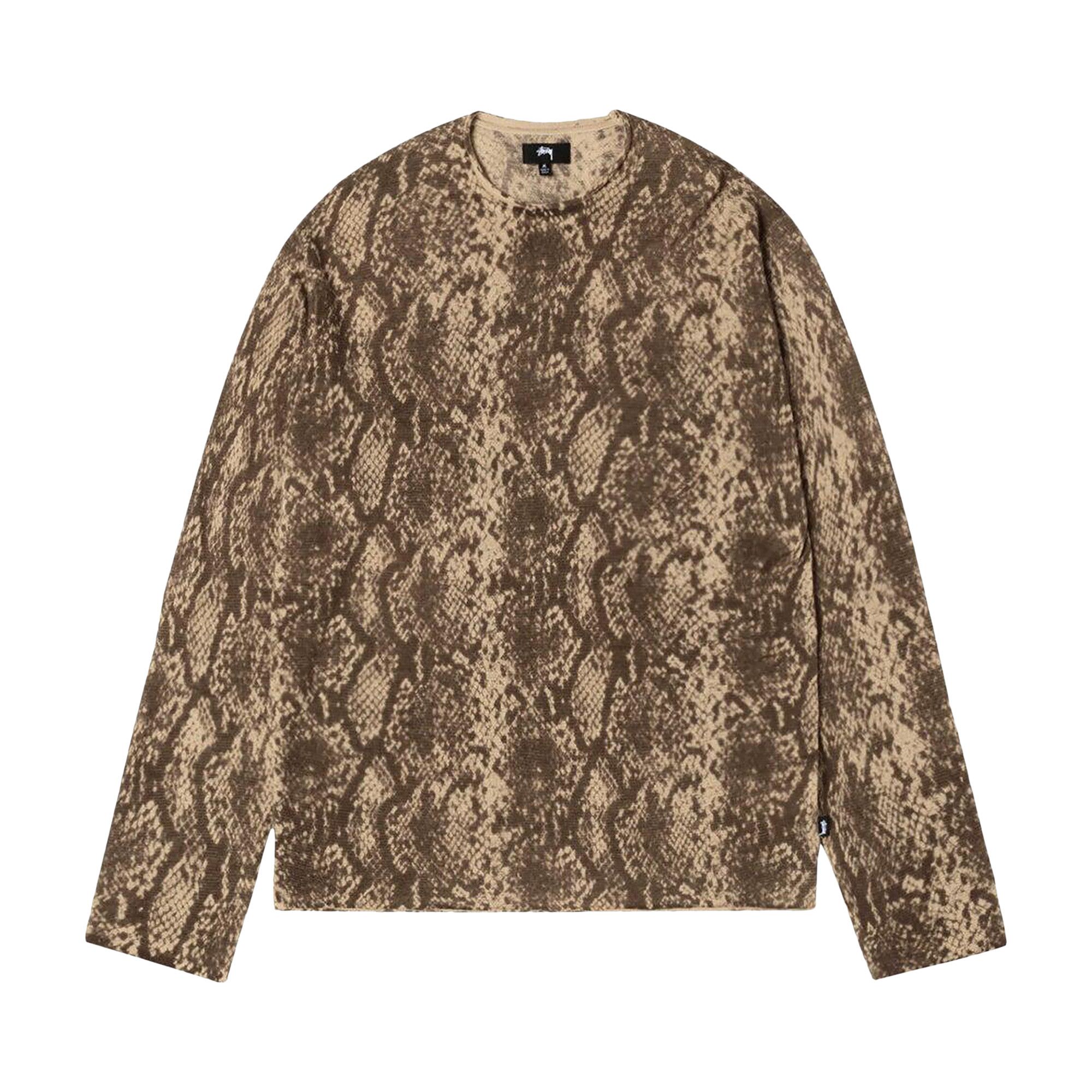 Buy Stussy Python Knit Crew 'Khaki' - 117275 KHAK | GOAT