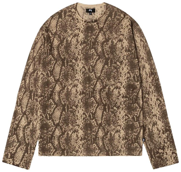 Stussy Python Knit Crew Khaki