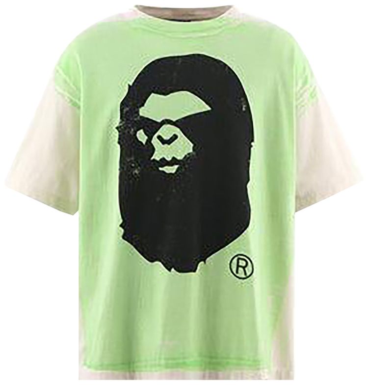 SAINT Mxxxxxx x BAPE Handprint Tee White Green