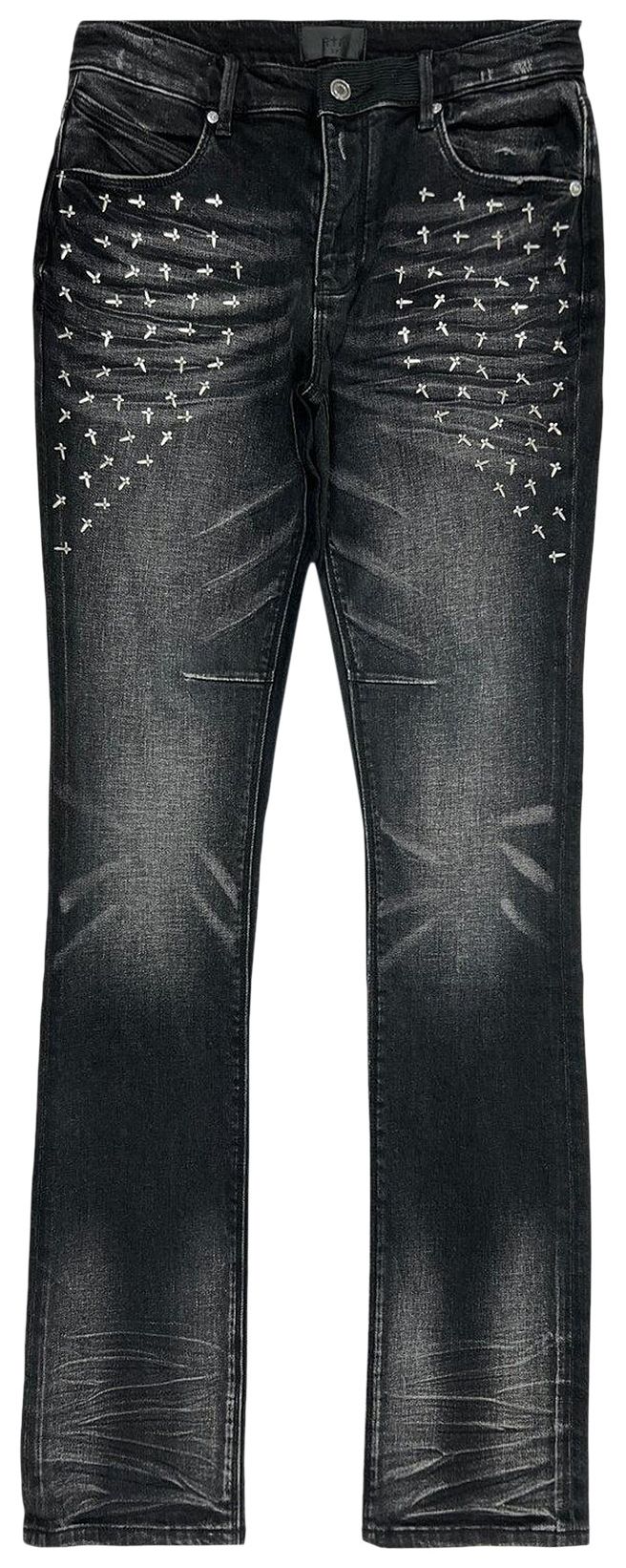 RtA Olivier Stacked Graphite Fade Cross Black