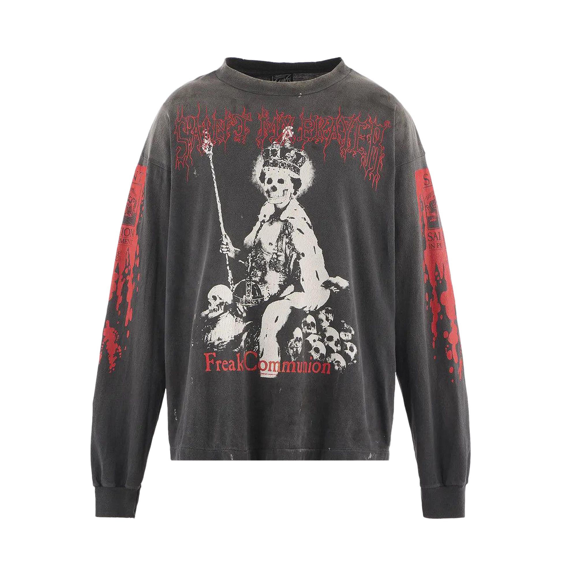 Buy SAINT Mxxxxxx Saint is a Kiss Tee 'Black' - SM HR1 0000 028 | GOAT