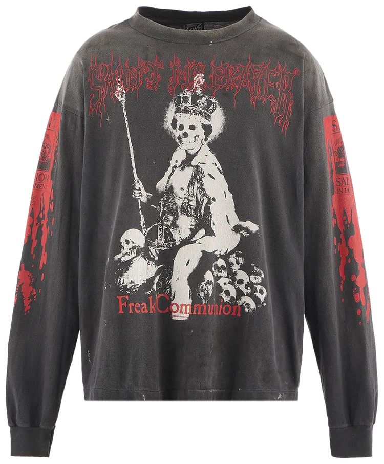 SAINT Mxxxxxx Saint is a Kiss Tee Black