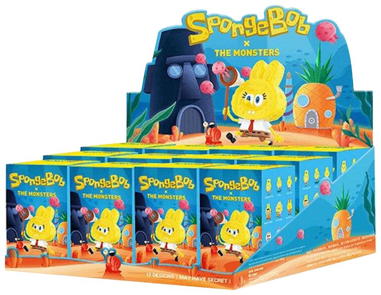 Pop Mart Labubu THE MONSTERS Spongebob Series Sealed Whole Set Mystery 12 Blind Boxes