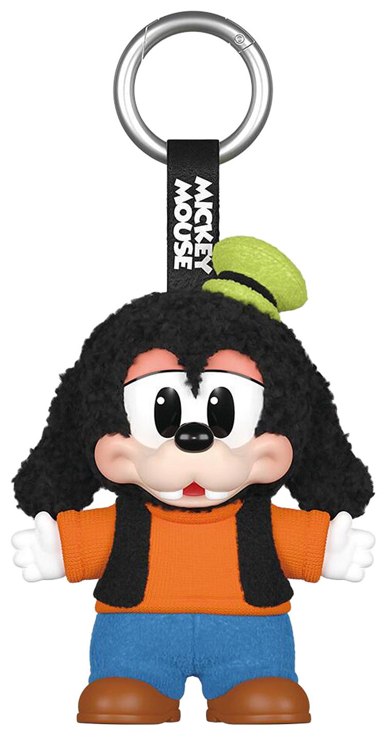Pop Mart Disney Mickey Family Together Series Goofy Plush Keychain Black