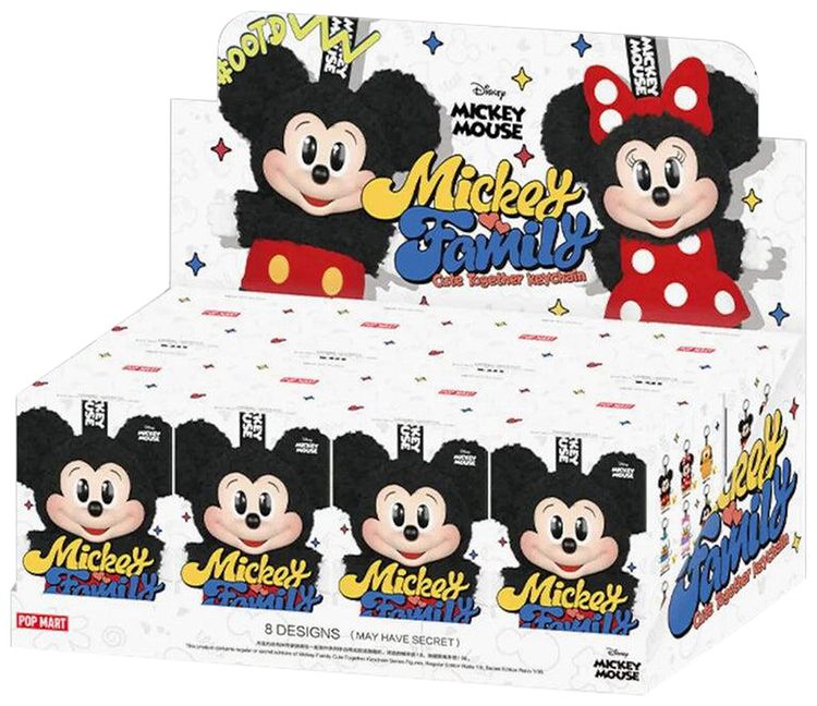 Pop Mart Disney Mickey Family Together Series Plush Keychain Sealed Whole Set Mystery 8 Blind Boxes