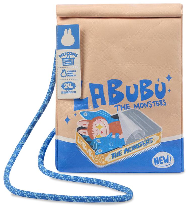 Pop Mart Labubu THE MONSTERS Wacky Mart Series Messenger Bag Brown