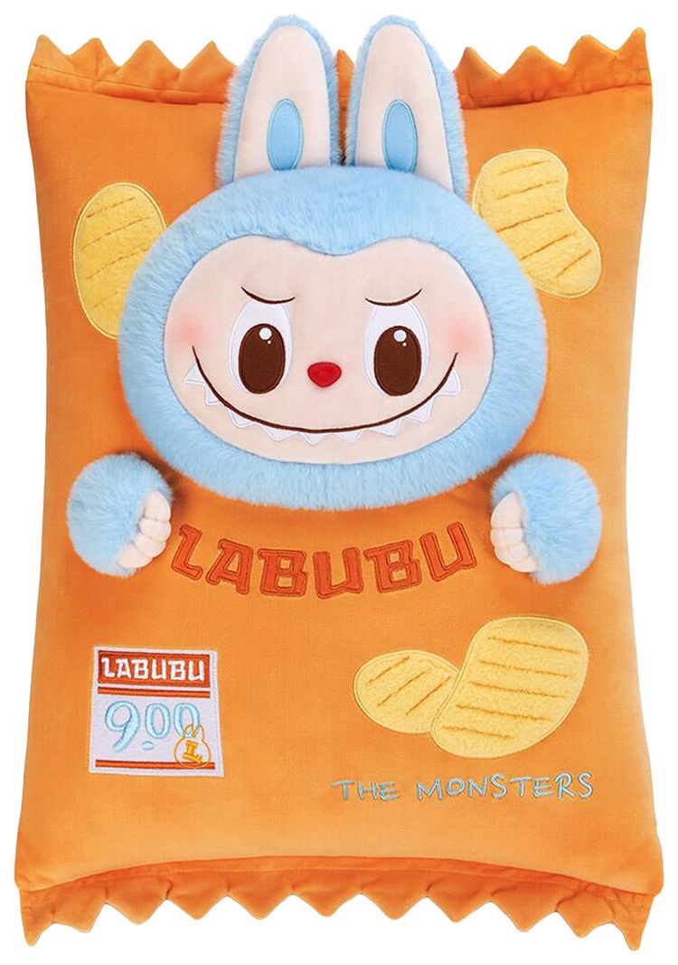 Pop Mart Labubu THE MONSTERS Wacky Mart Series Chips Pillow Orange