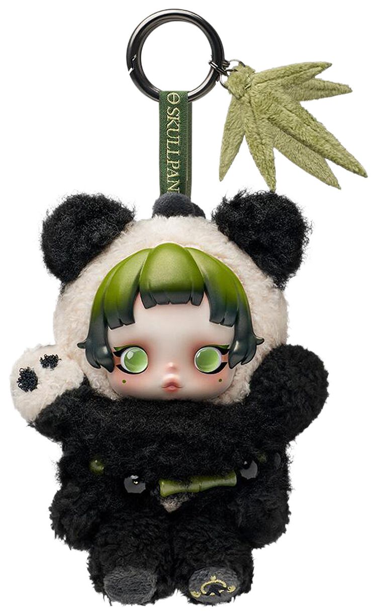 Pop Mart SKULLPANDA Lazy Panda Plush Doll Pendant Black