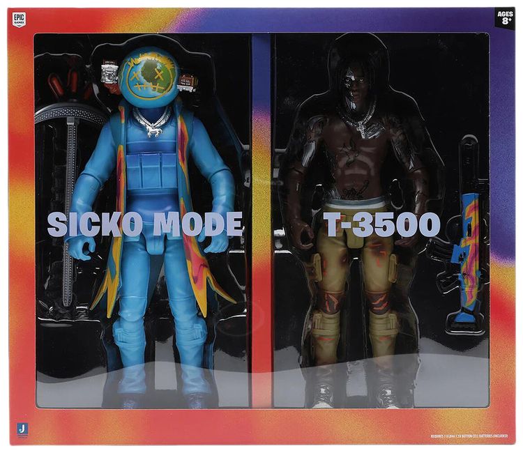 Cactus Jack by Travis Scott Fortnite 12 Action Figure Duo Set Multicolor