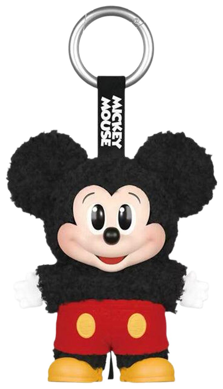 Pop Mart Disney Mickey Family Together Series Mickey Plush Keychain Black
