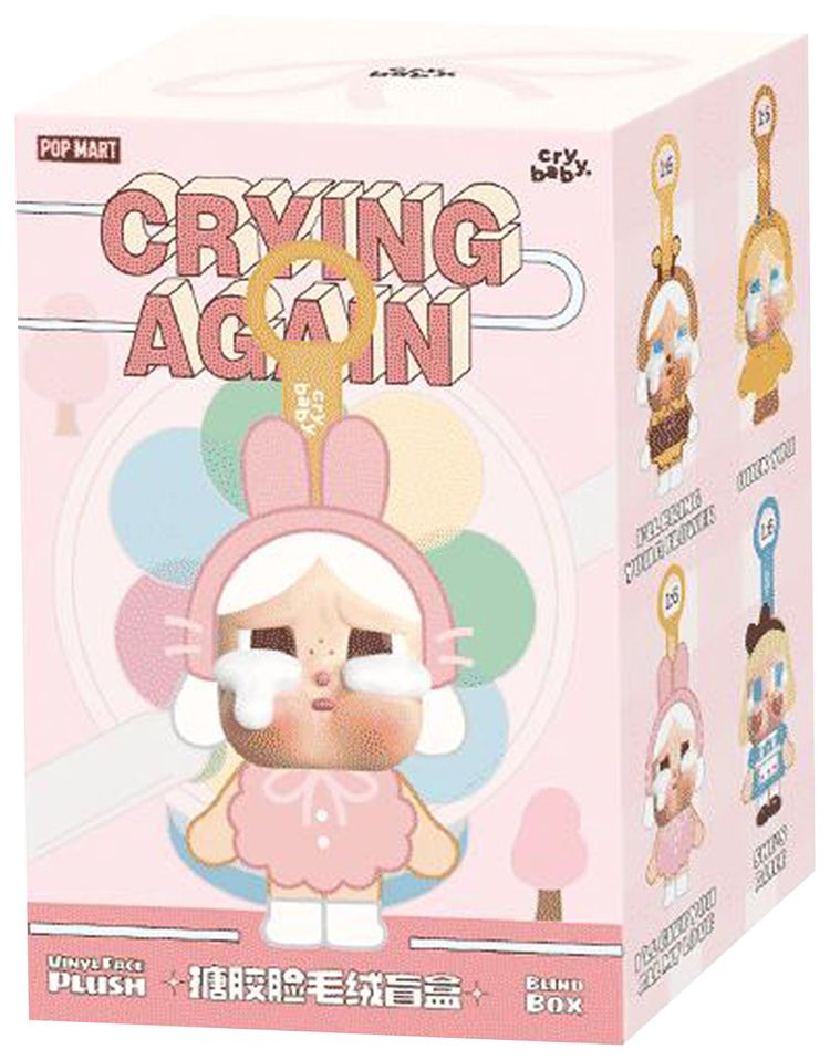 Pop Mart CryBaby Crying Again Series Vinyl Face Plush Sealed Single Blind Box Mystery