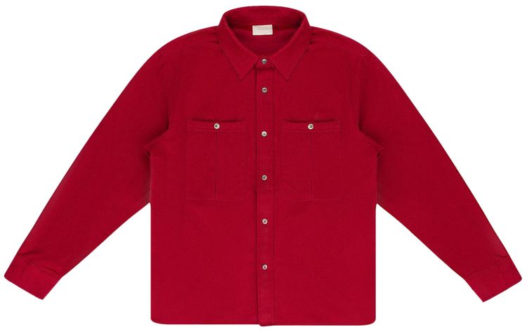 Aime Leon Dore Cashmere Field Shirt Red