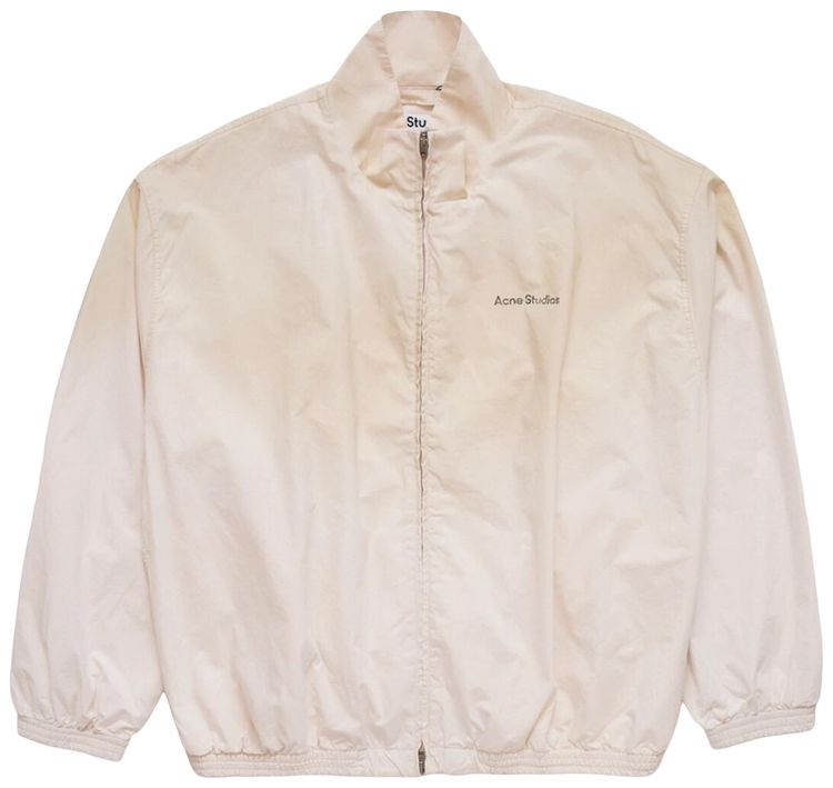 Acne Studios Logo Zipper Jacket Dusty White