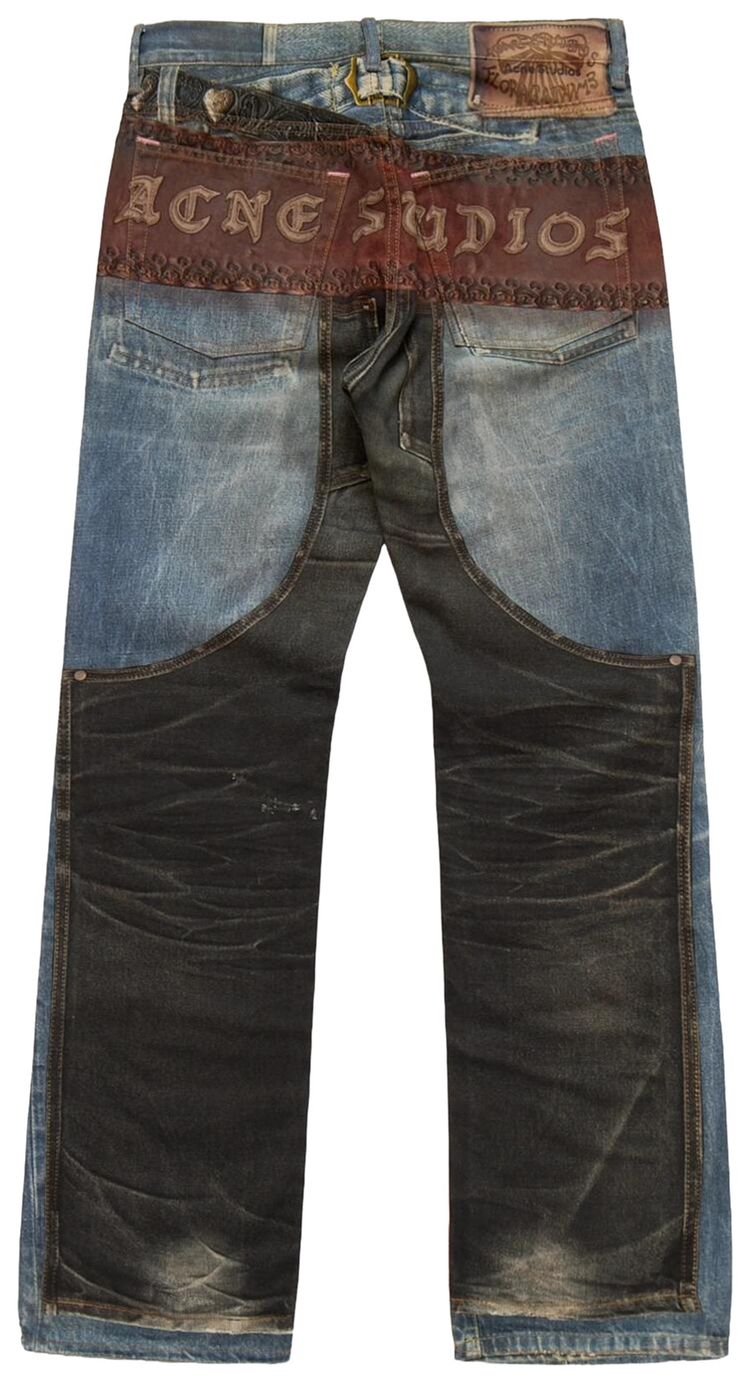 Acne Studios 2010M Heart Buckles Trompe LOeil Jeans BlueBlack