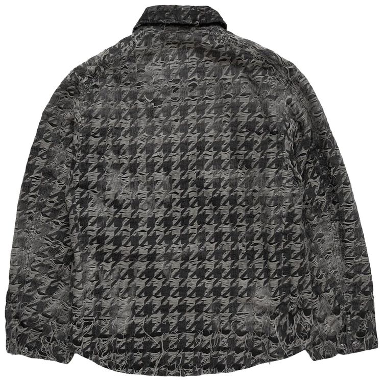 Diesel Houndstooth Distressed Jacket Black
