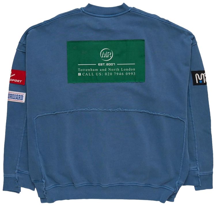 Martine Rose Zip Up Crew Blue