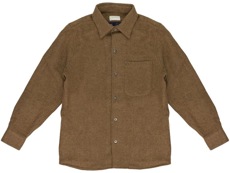 Aime Leon Dore Merino Wool Button Down Shirt Brown