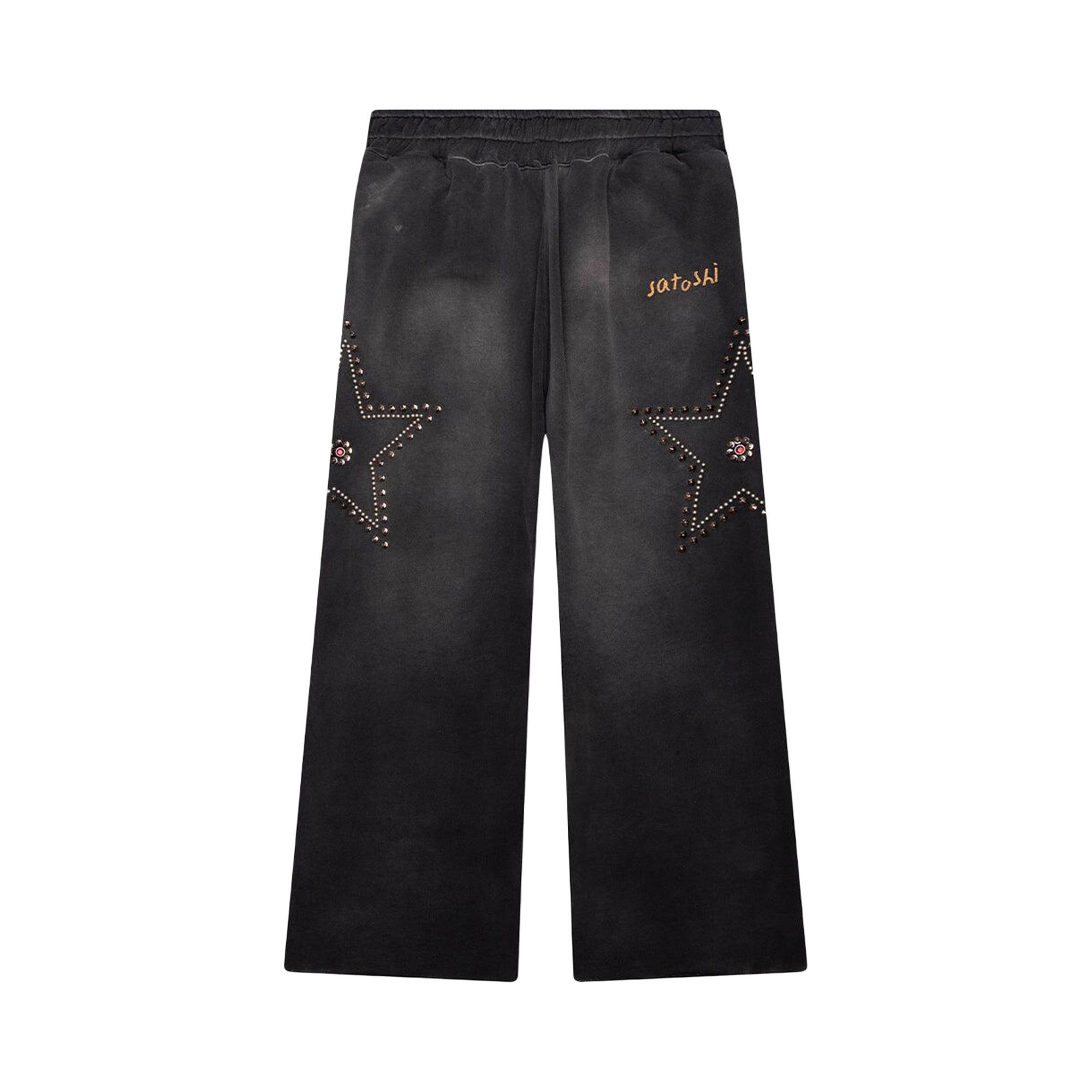 Buy Satoshi Nakamoto Star Studded Sweatpants 'Black' - SS25SWP001