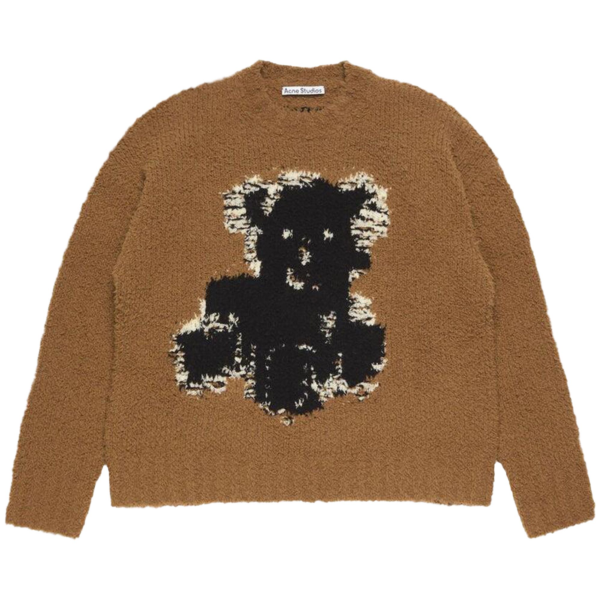Acne Studios風テディベア 総柄 Buy Acne Studios Crewneck Sweater 'Khaki Beige' - A60601 CVI KHAK