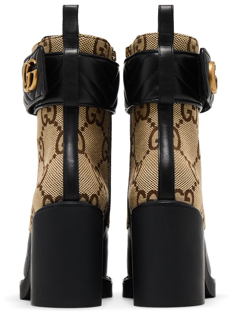 Gucci Wmns Double G Ankle Boot Camel Ebony