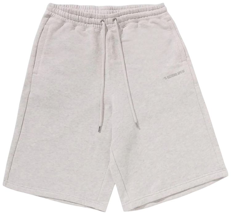 BAPE Bathing Ape Logo Knee Length Relaxed Fit Sweatshorts Grey