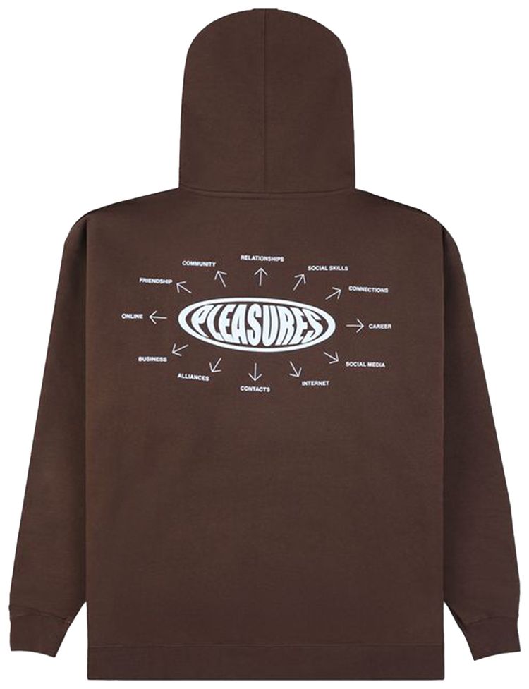 Pleasures Overview Hoodie Brown