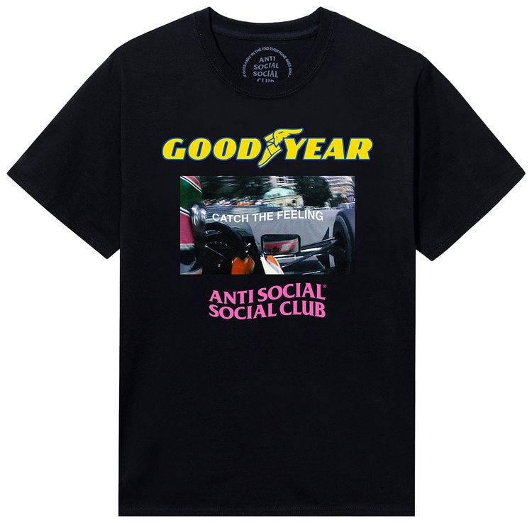 Anti Social Social Club x Goodyear Catch The Feeling Tee Black
