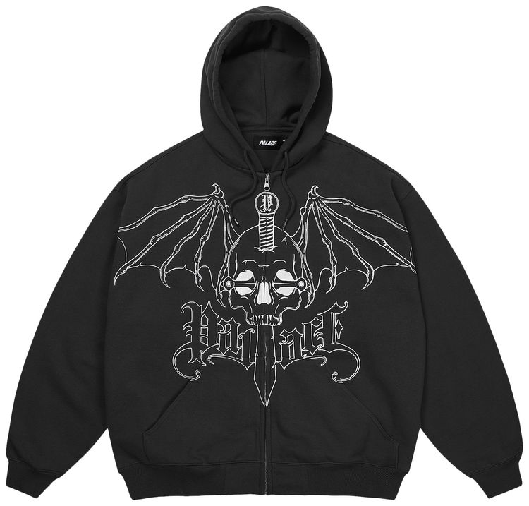 Palace Wingspan Triple Stitch Hood Black