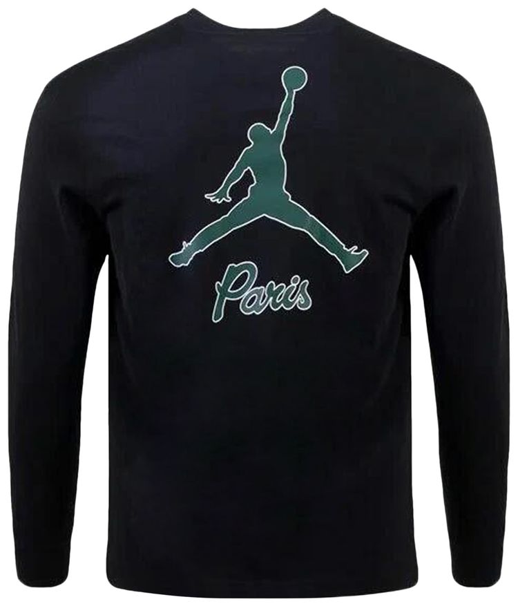 Air Jordan PSG Long Sleeve Tee Pullover Hoodie Black