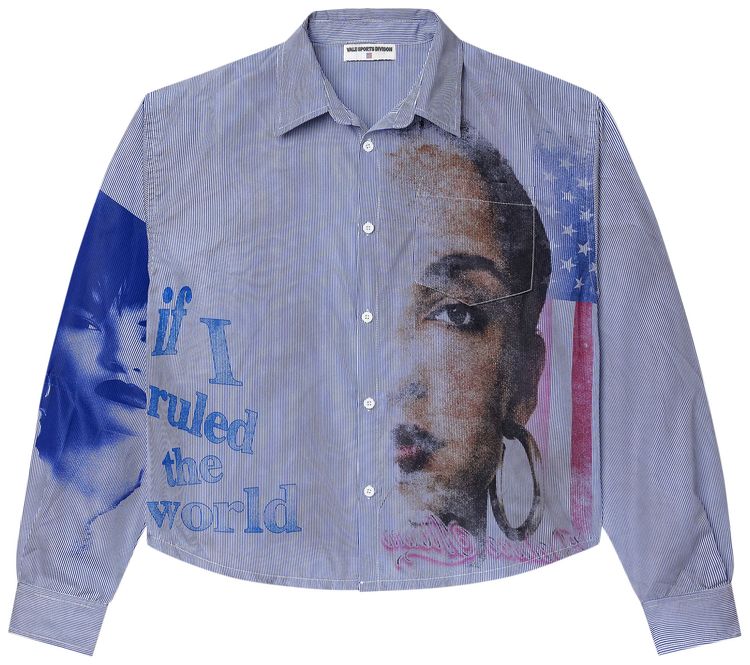 Vale Forever Freedom Button Up StrippedBlue