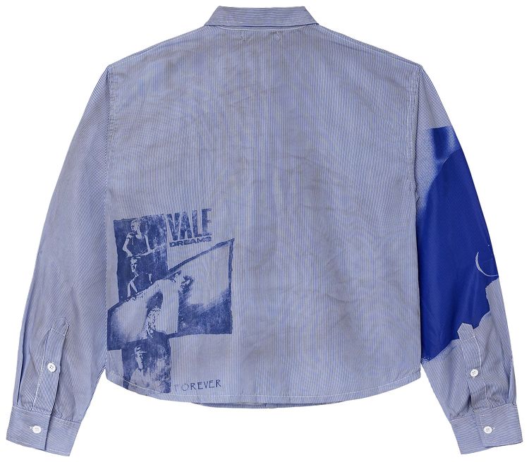 Vale Forever Freedom Button Up StrippedBlue