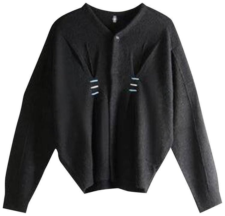 Ader Error Round Neck Cardigan Noir