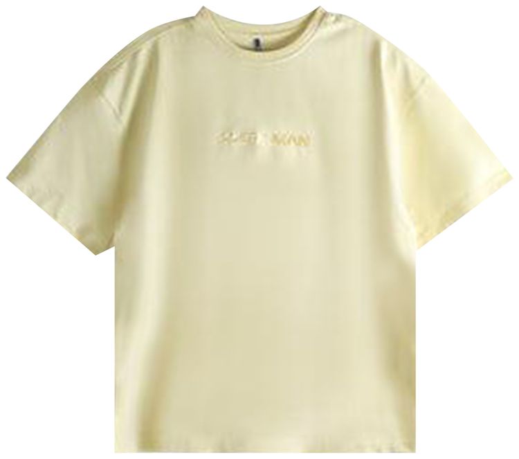 Ader Error Solid Color Short Sleeved T Shirt Yellow