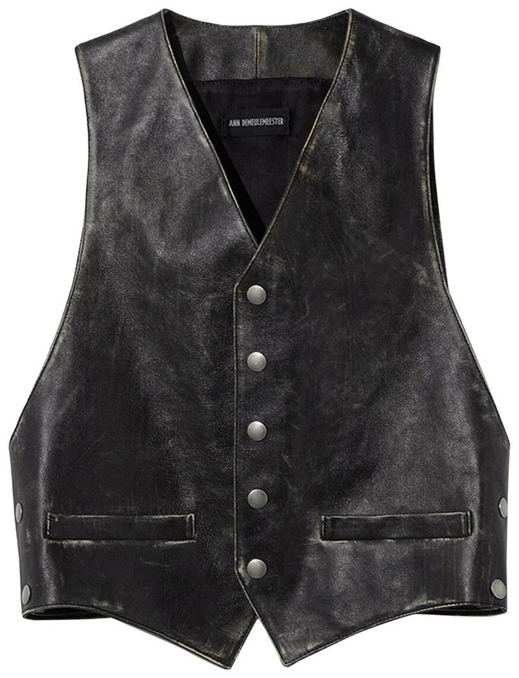 Ann Demeulemeester Albien Classic Waistcoat BlackNude