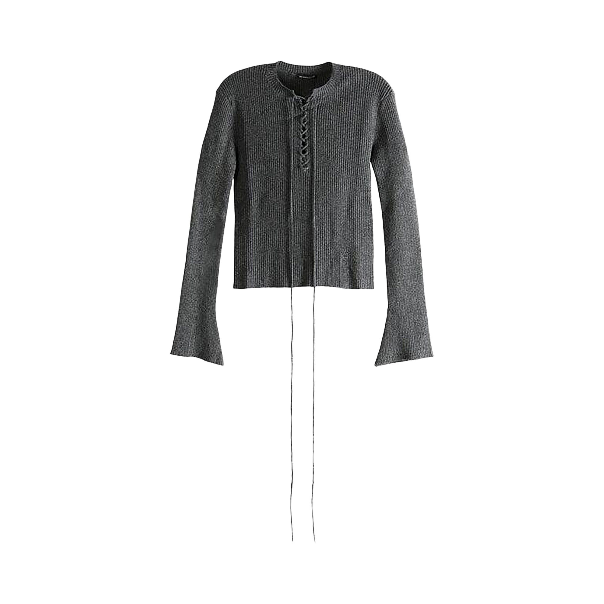 Ann demeulemeester フィッシュ ニット ローゲージ Buy Ann Demeulemeester Fanja Cropped Laced Up Serafino Sweater