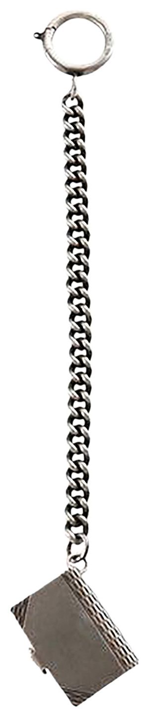 Ann Demeulemeester Oumy Book Charm Antique Silver