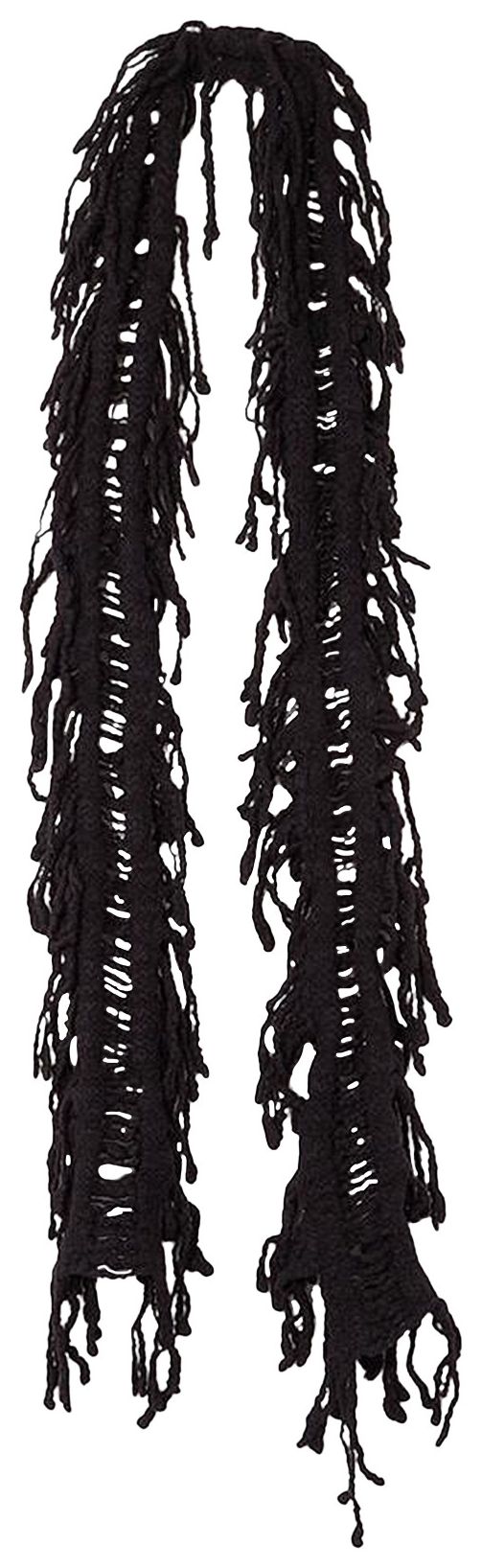 Ann Demeulemeester Pollux Fringed Stole Black
