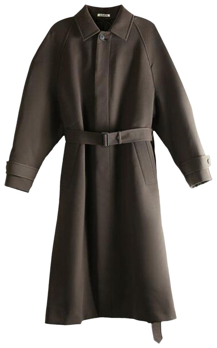 Auralee Twisted Double Cloth Coat Dark Brown