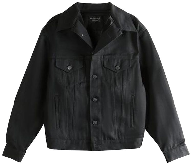 Balenciaga Standing Collar Jacket Black