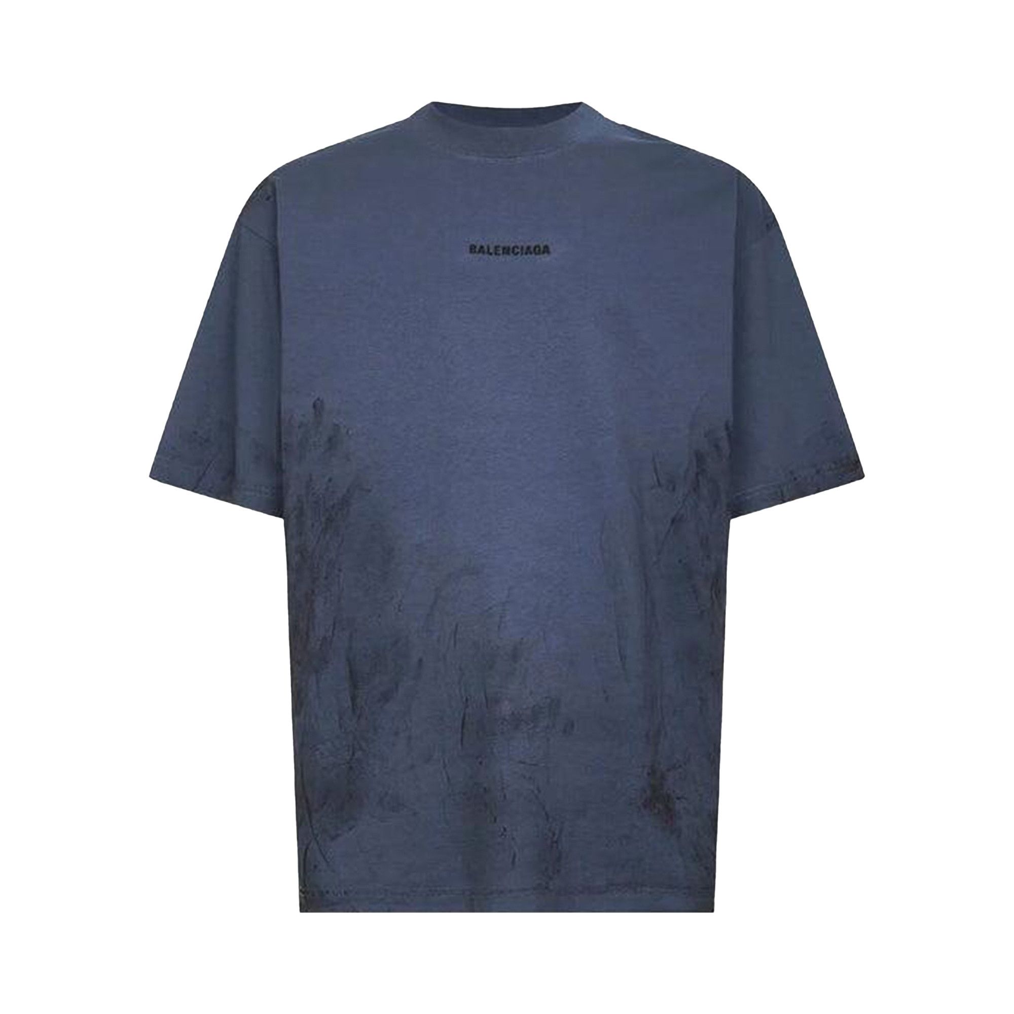 Buy Balenciaga Medium Fit T-Shirt 'Faded Dark Blue/Black' - 764235