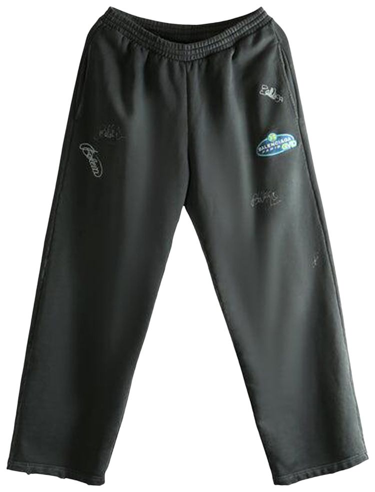 Balenciaga Baggy Pants Faded Washed Black