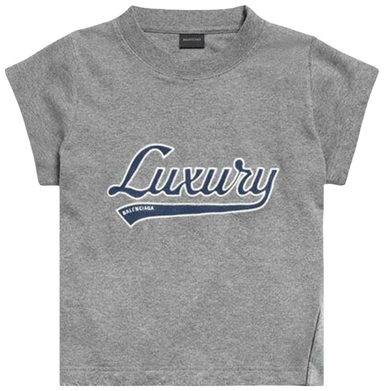 Balenciaga Shrunk T Shirt Dark Heather GreyBlue