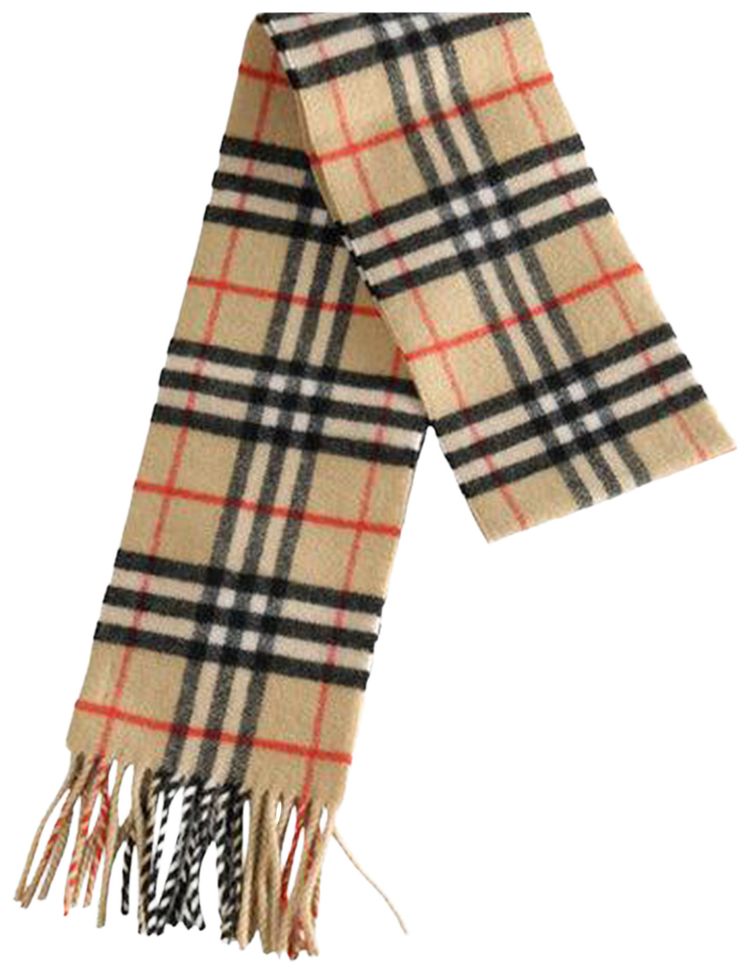 Burberry Check Cashmere Scarf Sand
