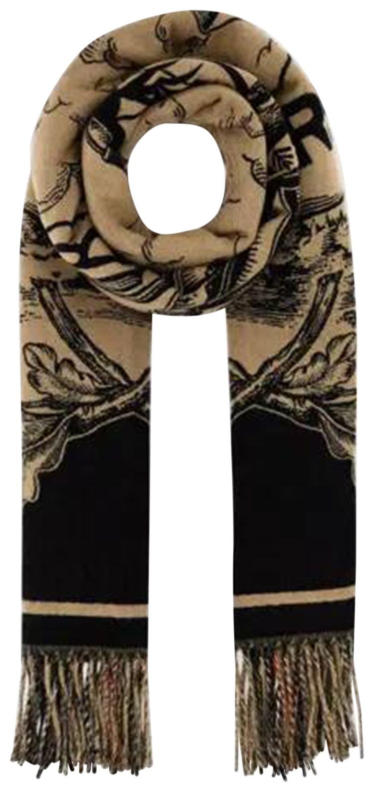 Burberry Giant Check Cashmere Scarf Archive Beige