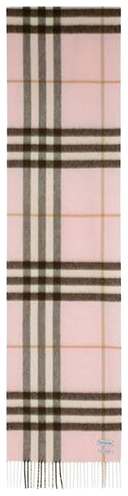 Burberry Washed Giant Check Scarf Bow Pink