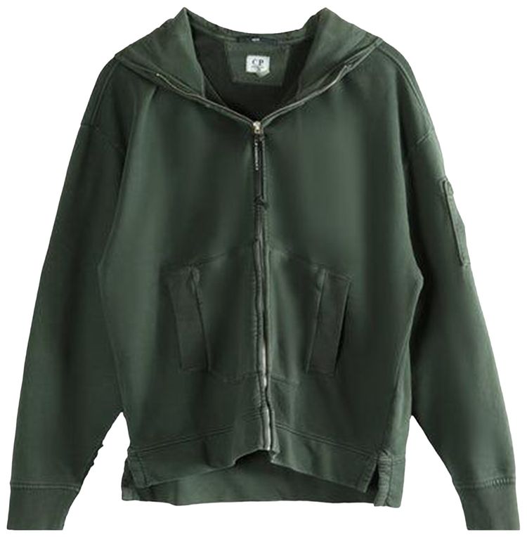 CP Company Sweatshirts Hooded Open Dark Shadow