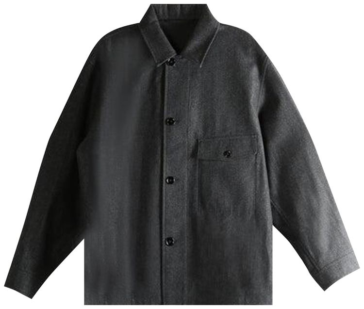 Lemaire One Pocket Overshirt BlackGrey Melange