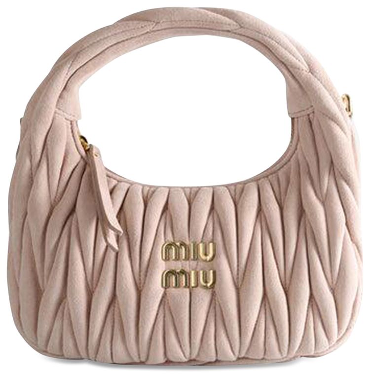 Miu Miu Suede Wander Bag Peach