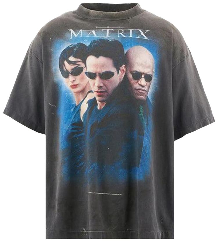 SAINT Mxxxxxx White Logo Matrix T Shirt Black